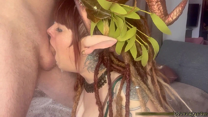 SATYR BJ/HUMP Cosplay Sexy Satyr Spit And Sloppy Deepthroat Big Cock Worship